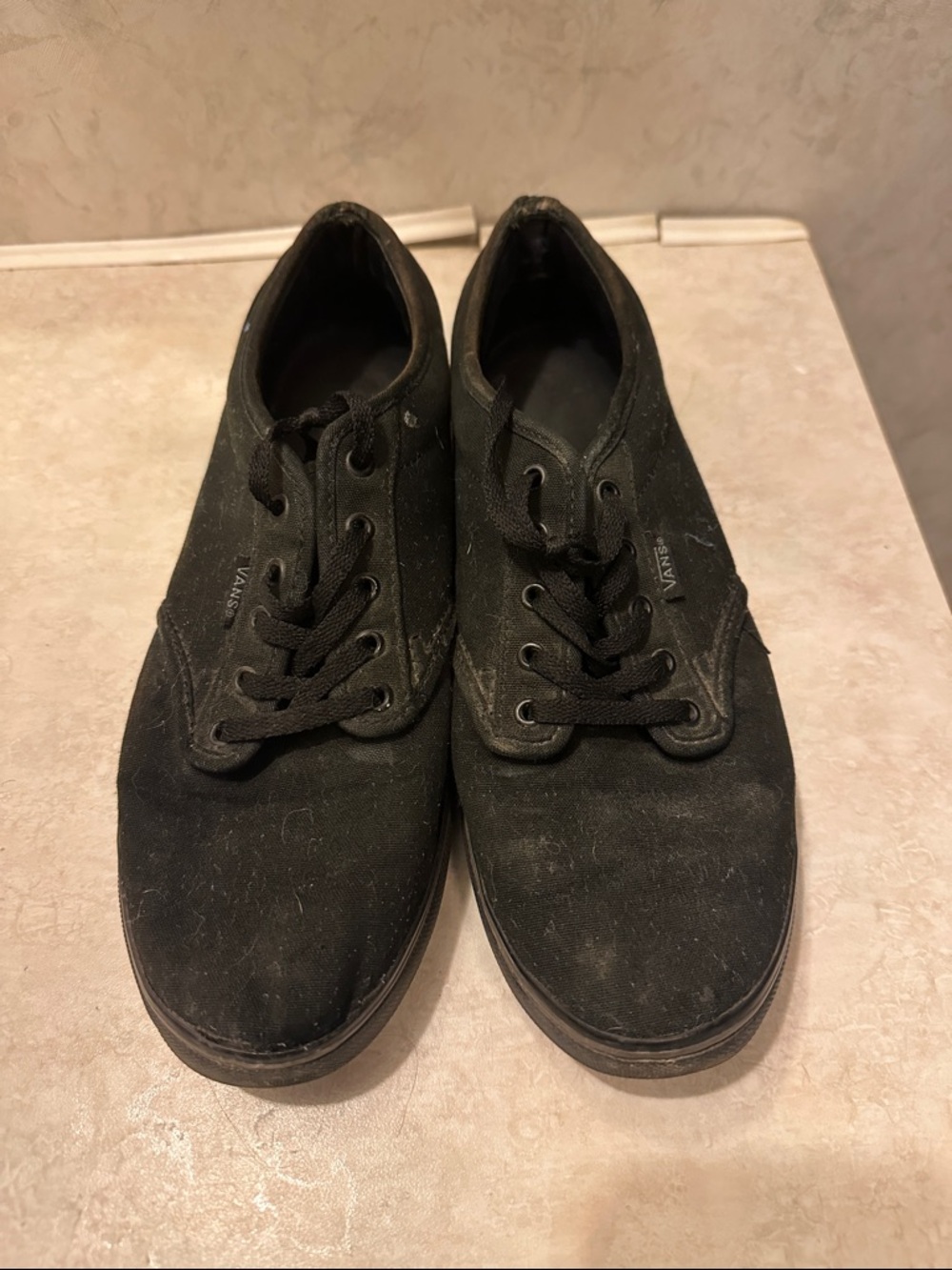 Vans Black Low-Top Canvas Flats